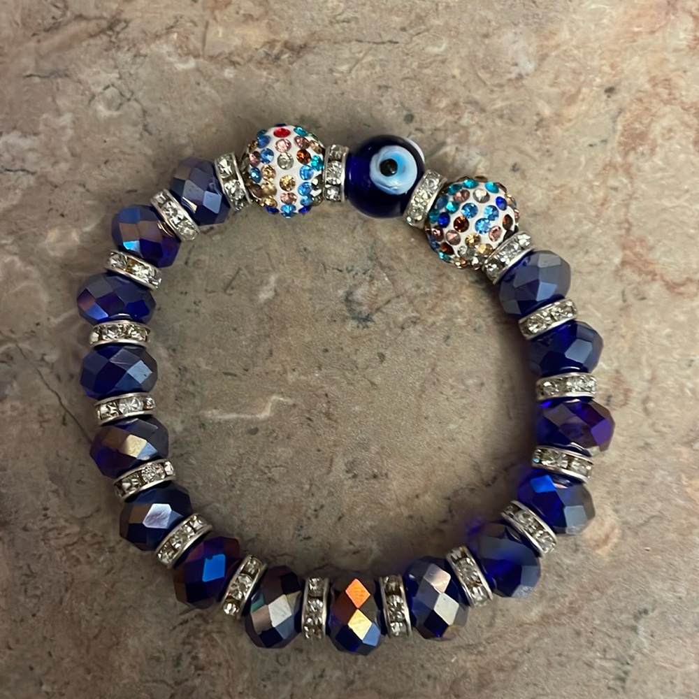 Evil Eye jeweled bracelet